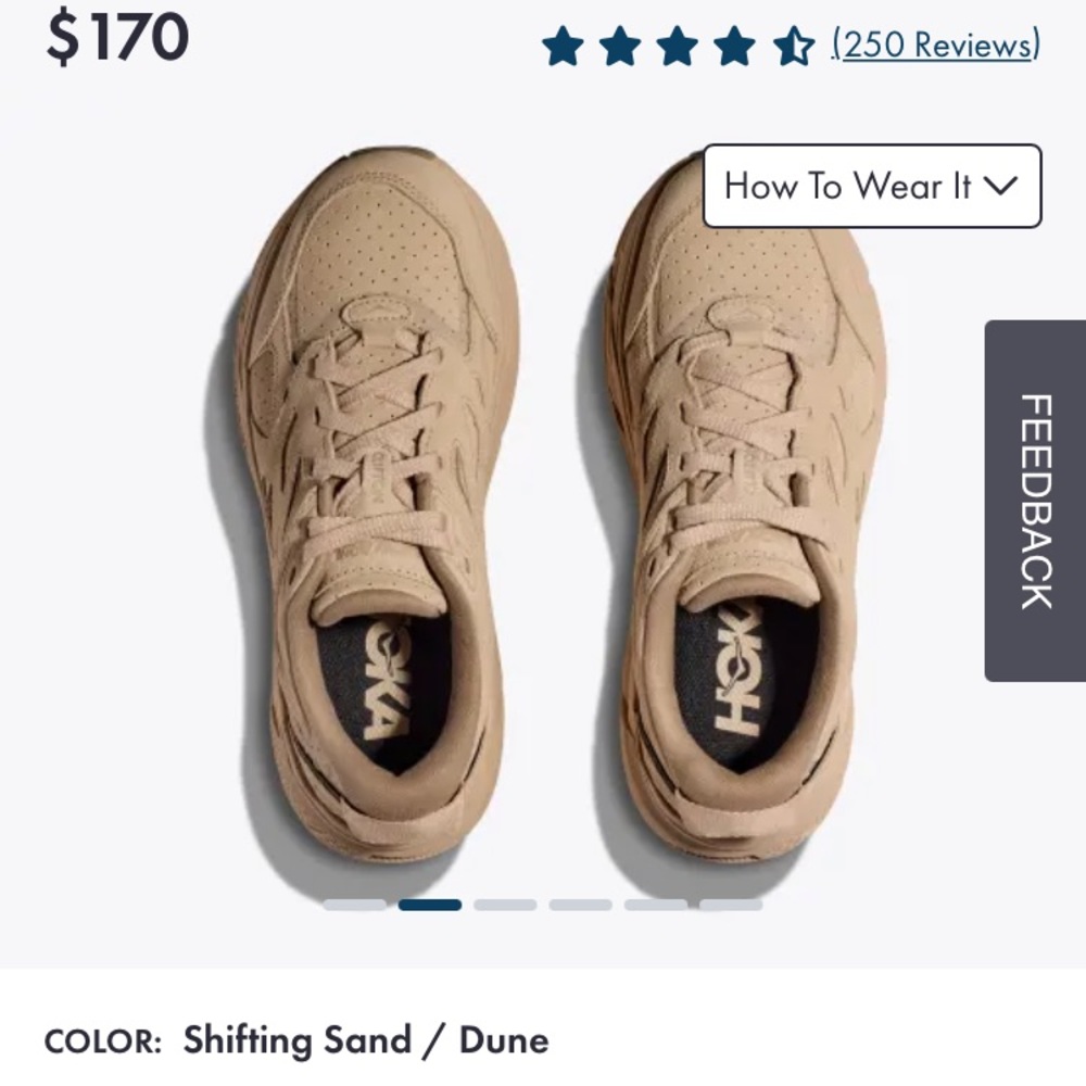 Hokas Clifton L Suede in Dune